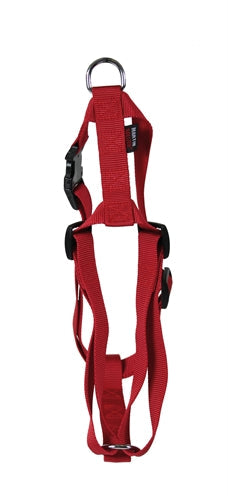 Red nylon dog harness by Martin, size S, 35-50 cm.