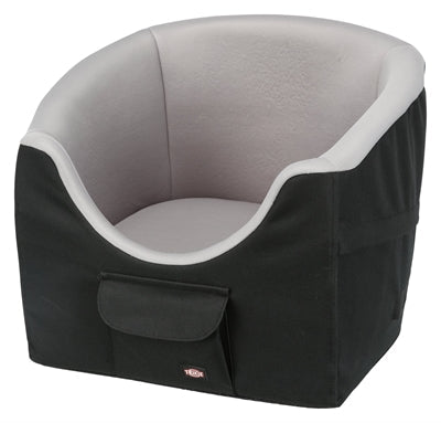 Trixie hondenmand autostoel zwart/grijs voor kleine honden, 45x42x39 cm.