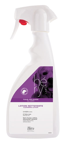 Hery Lotion Universeel 500 ml bottle with Aloe Vera for dog coat cleaning.