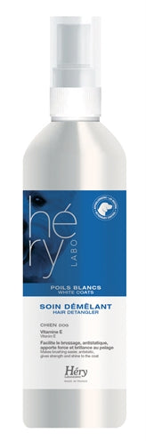 Hery Verzorgende Anti-Klit Spray voor witte honden, 200 ml bottle.
