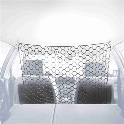 Trixie Net Voor Auto Zwart, polyetheen car barrier, 120 x 100 cm, prevents dogs moving forward while driving.