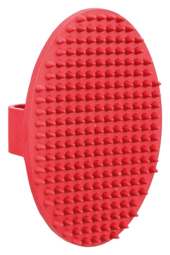 Trixie Massage Borstel Rubber dog brush with short, flexible nubs for massaging and removing loose hair.