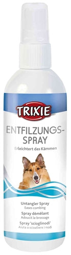 Trixie Ontviltingsspray 175 ml for easy detangling of dog fur, non-greasy, neutral scent.