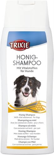 Trixie Honingshampoo 250 ml for dogs, hydrating and soothing with vital nutrients.