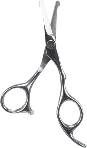 Trixie Professionele Gezicht-En Potenschaar RVS, 13 cm, with rounded tips, stainless steel.
