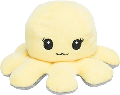 Trixie Octopus Omkeerbaar pluche grijs geel hondenknuffel met geluid 19 cm