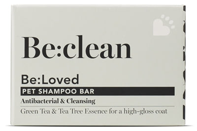 Beloved Clean Pet Shampoo Bar with antibacterial tea tree for pets.