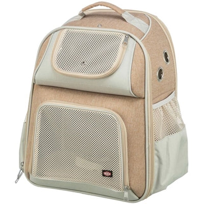 Trixie Hondentas Rugtas Willow Beige Bruin with ventilation mesh and adjustable straps.