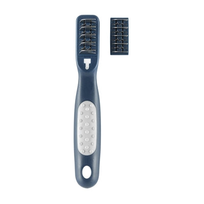 Mikki Doodle De-Matter tool for grooming dog coats, ergonomic design.