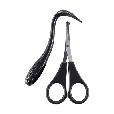 Mikki Verzorgingsset Oren en Kop with ergonomic comb and scissors for detailed grooming.