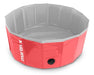 Martin red dog pool 80x80x20 cm, durable PVC, easy setup.